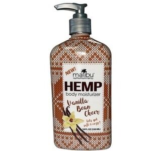 Malibu Hemp Vanilla Bean Cheer Body Moisturizer 18 Fl Oz New